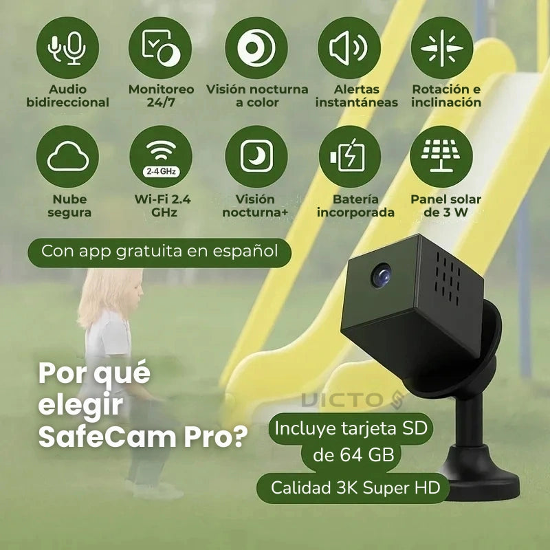 SafeCam Pro™ | Siempre protegido incluso sin internet ni electricidad